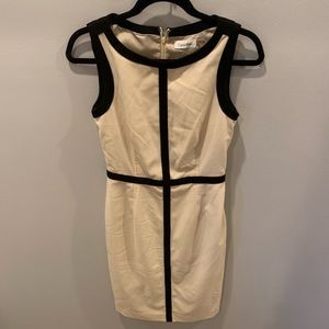 Nude cream shift dress